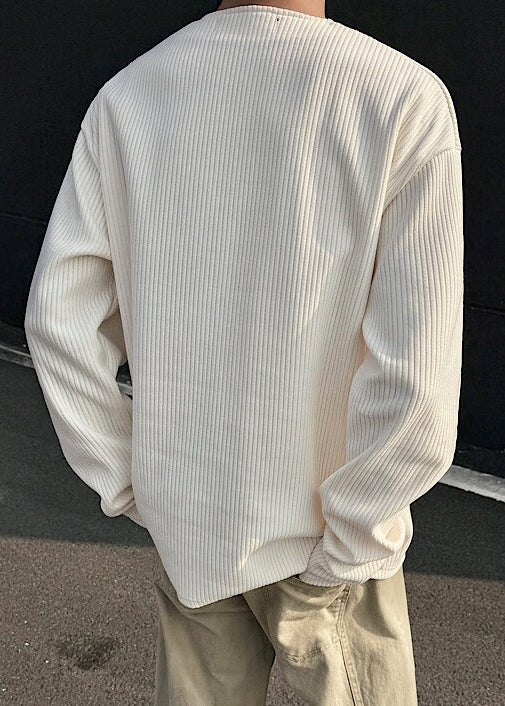 Men Solid Spring T Simple Cotton Dark Shirts Zip Up Gray