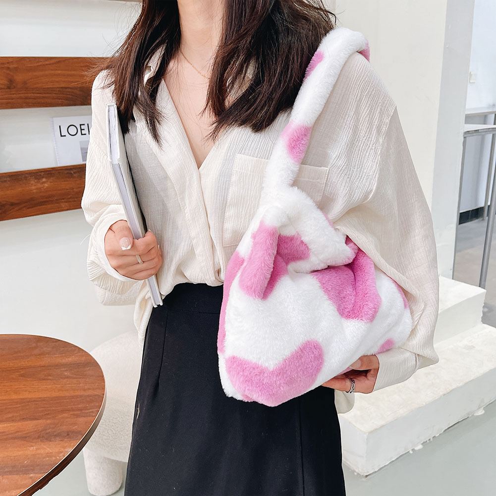 Sac à main polyvalent en peluche