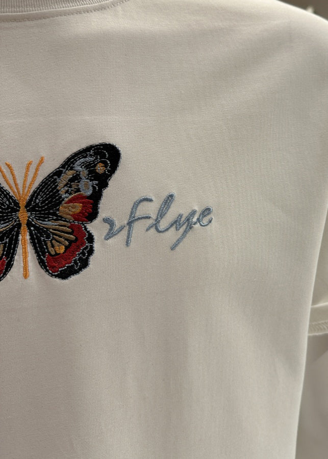 Black Embroideried Shirt Mens Summer Stylish O-Neck T