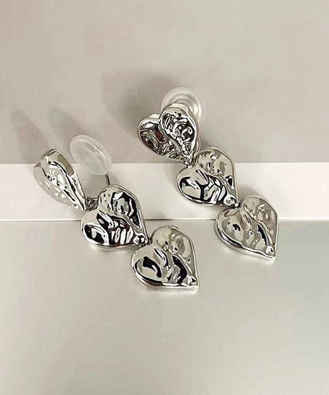 Love Unique Earrings Silk Drop Alloy Metal