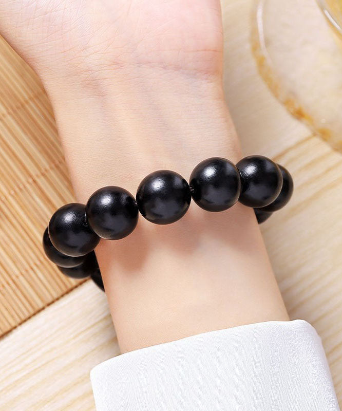 Out Hollow Vintage Watches Sandalwood Movement Black Quartz