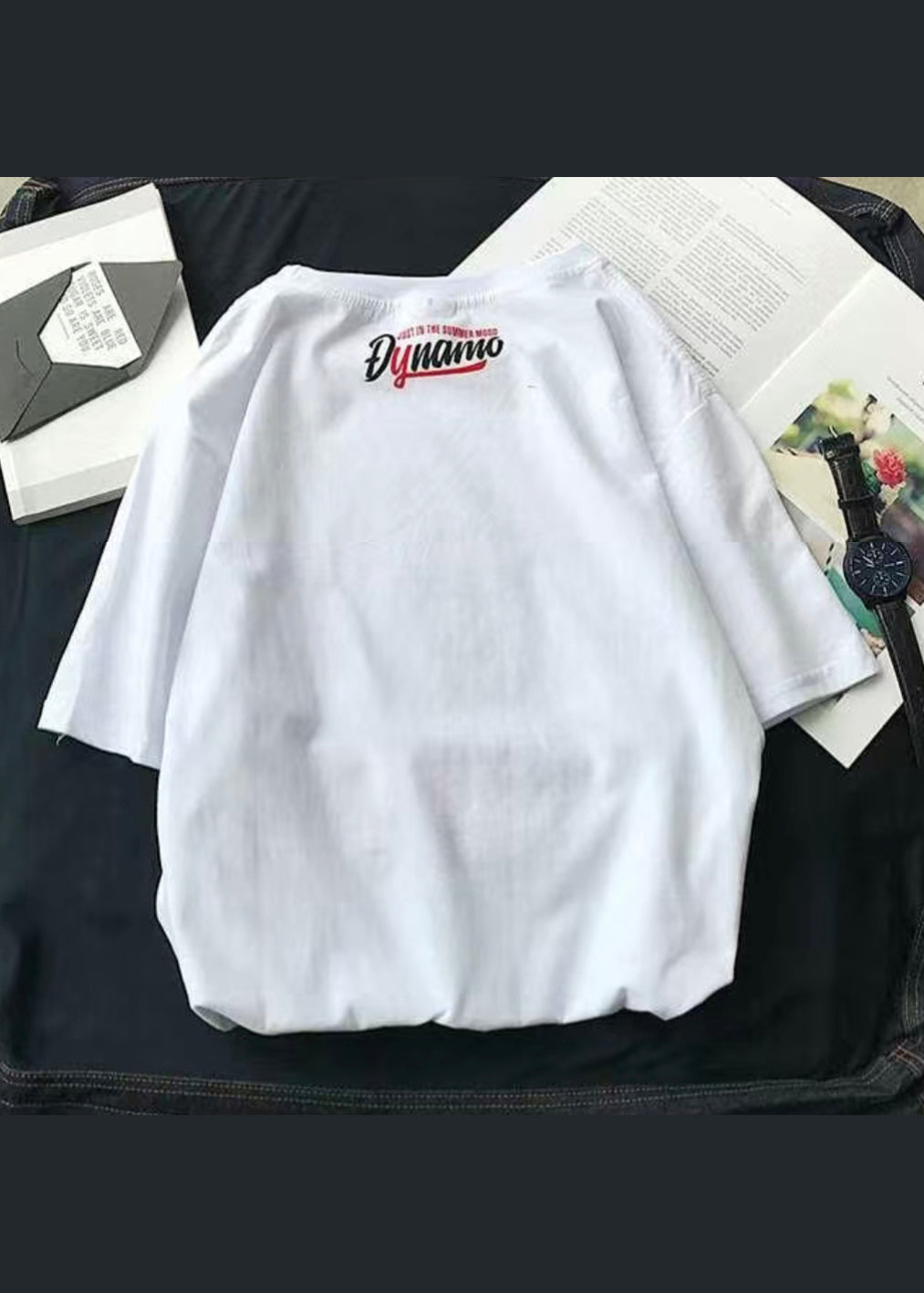 Cozy White T Summer Neck O Letter Shirt Cotton Men