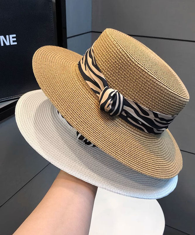 Woven Khaki Hat Cloche Women Versatile Straw