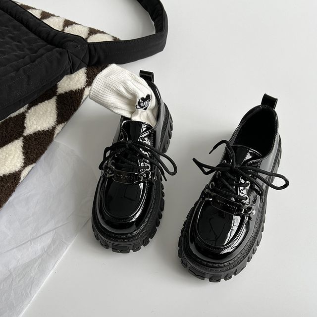 Platform Shoes Lace-Up
