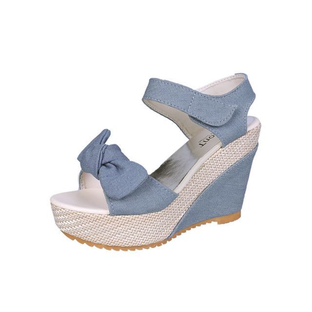 Sandals Denim Wedge-Heel Platform