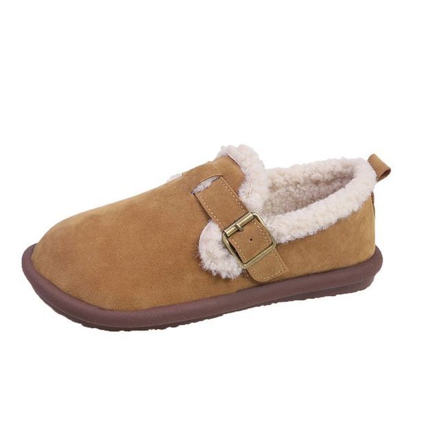 Fluffy Trim Moccasins