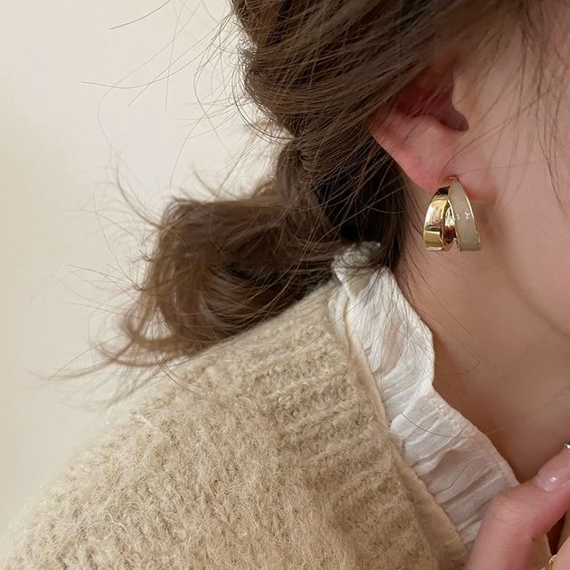 Earring Open Alloy Hoop