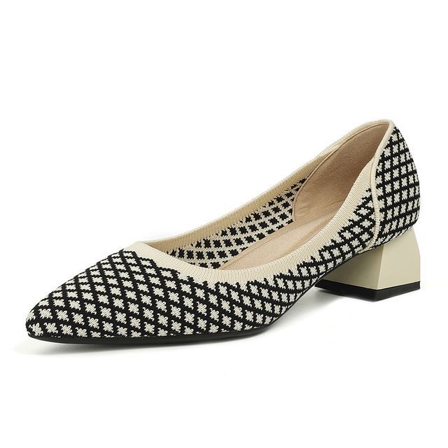 Pumps Pointed Woven Block-Heel