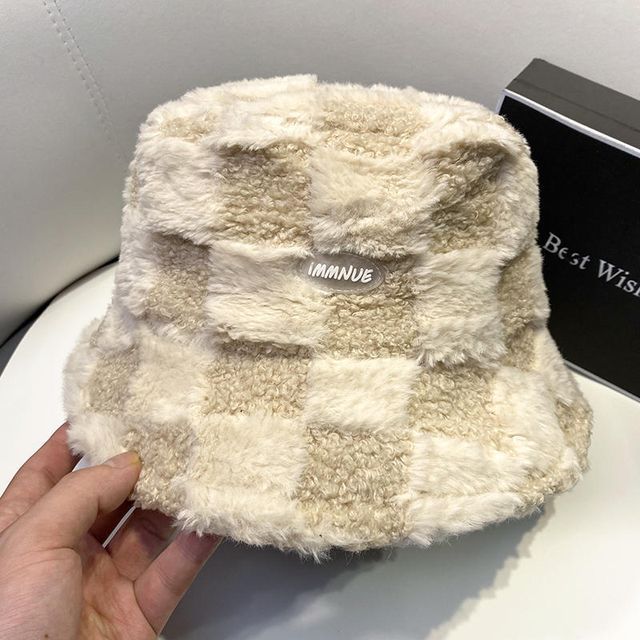 Bucket Fluffy Plain Hat