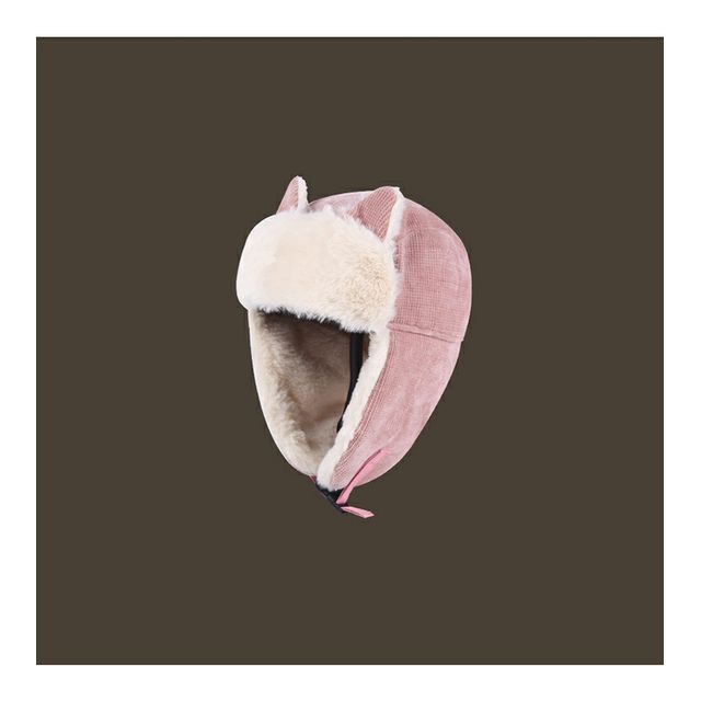 Cat Chenille Ear Trapper Hat