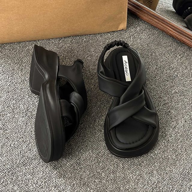 Knot Sandals Platform Slingback