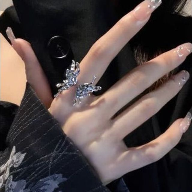 (various Butterfly designs) Alloy / Open Ring Set