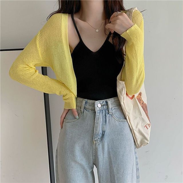 Plain Cardigan Bolero