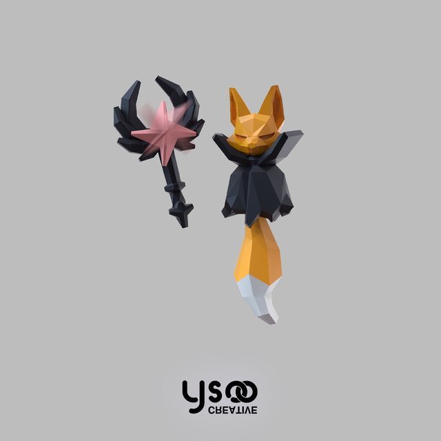 Staff Earring Fox Magic Halloween