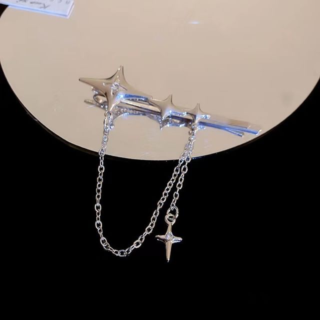 / Hair Alloy Star Pin Clip Chain