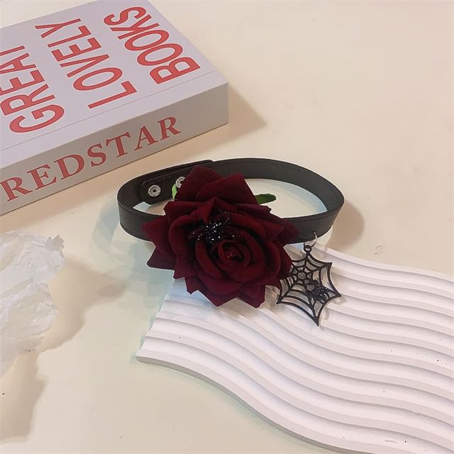 Fabric Designs) Halloween (Various Choker Rose