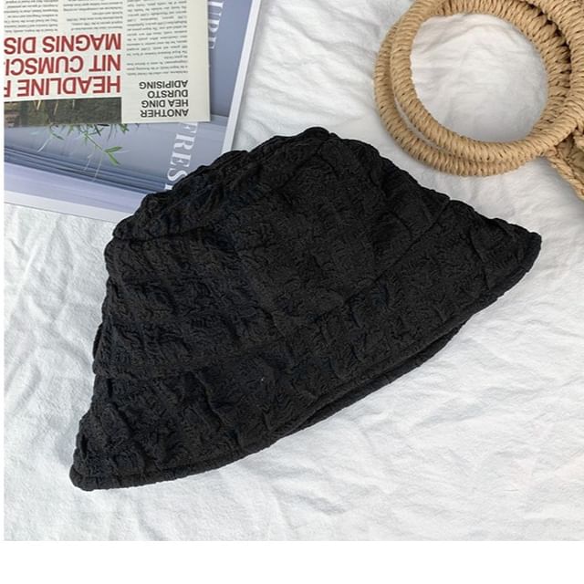 Plain Hat Bucket Shirred