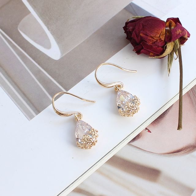 Alloy Earring Rhinestone Drop