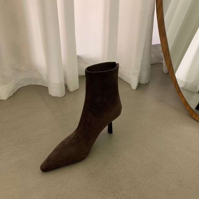 Boots Heel Short High Pointy