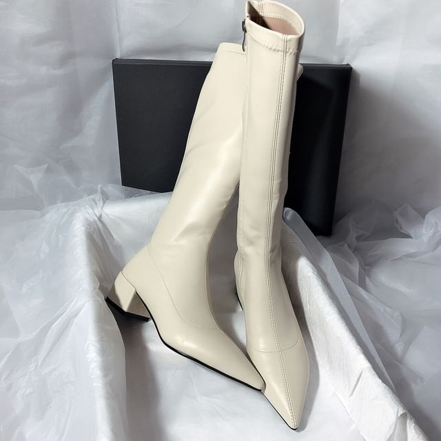 Boots High Pointed Toe Knee