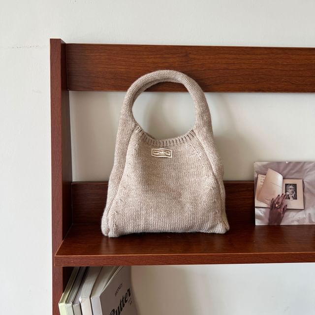 Knit Plain Tote Bag