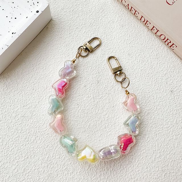 Strap / Bead Phone Heart Pearl Faux