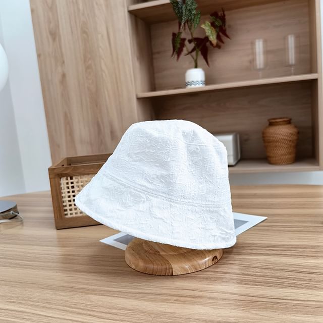 Bucket Shirred Hat Plain