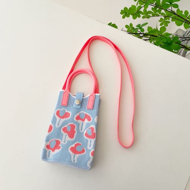 Handle Knit Crossbody Bag Top