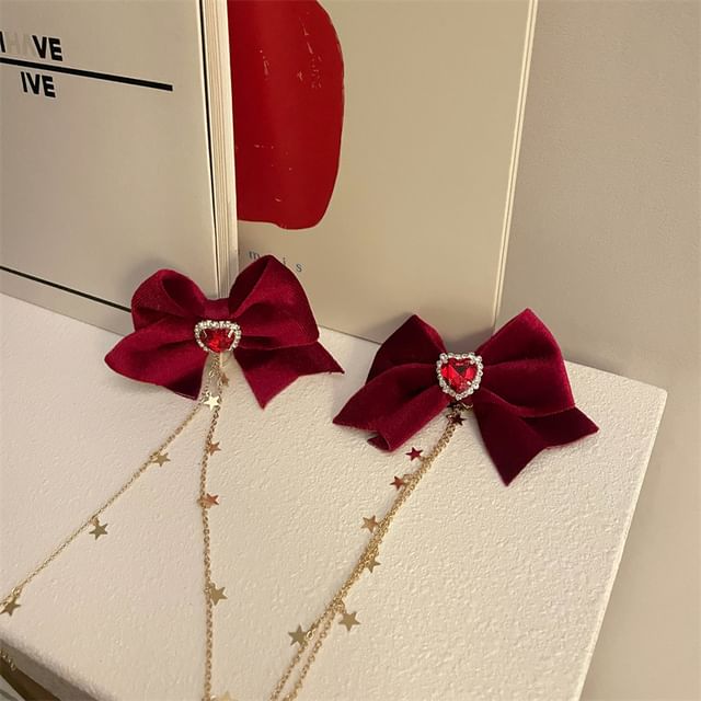Bow Clip Rhinestone Hair