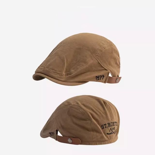 Flat Numerical Embroidered Cap