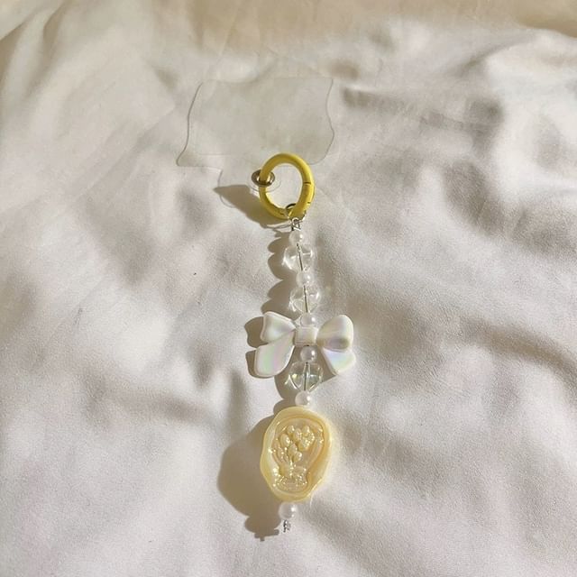 Resin Pad Charm with Phone Lanyard Bow