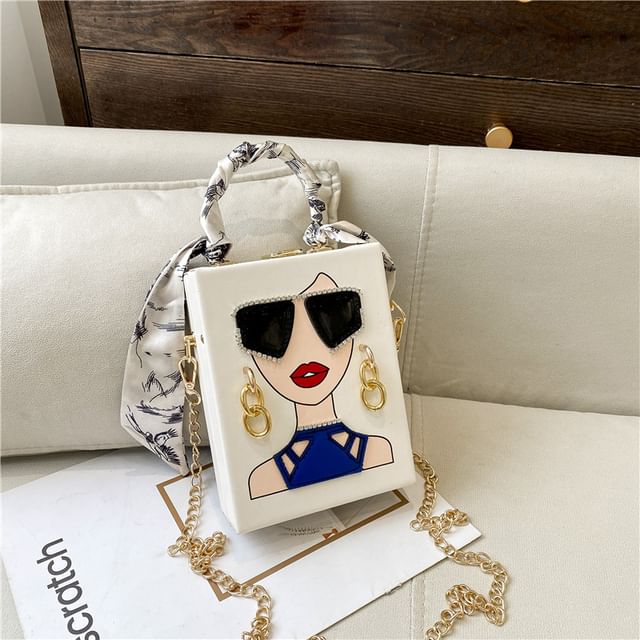 Print Crossbody Bag Face