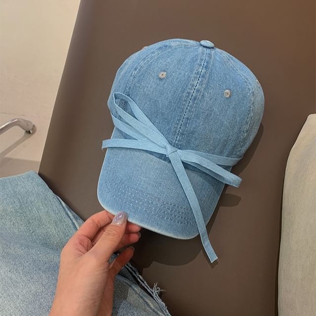 Bow Cap Denim Baseball