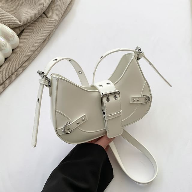 Faux Buckled Bag Crossbody Leather