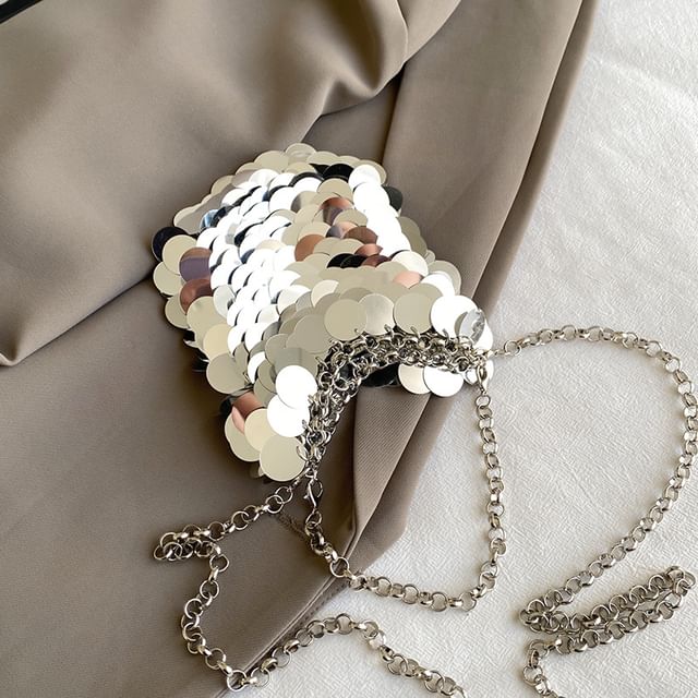Crossbody Sequin Chain Bag Strap