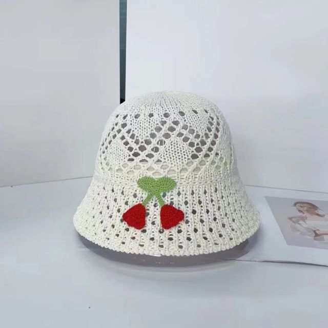 Embroidered Woven Bucket Hat Floral