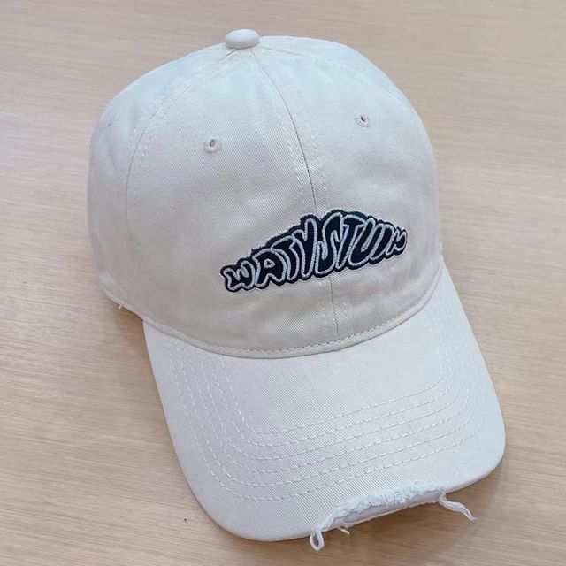 Embroidered Lettering Baseball Cap