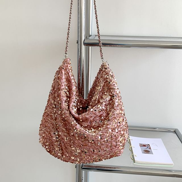 Crossbody Strap Chain Bag Sequin