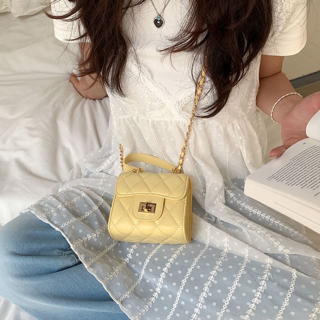 Bag Crossbody Quilted Chain Strap Flap