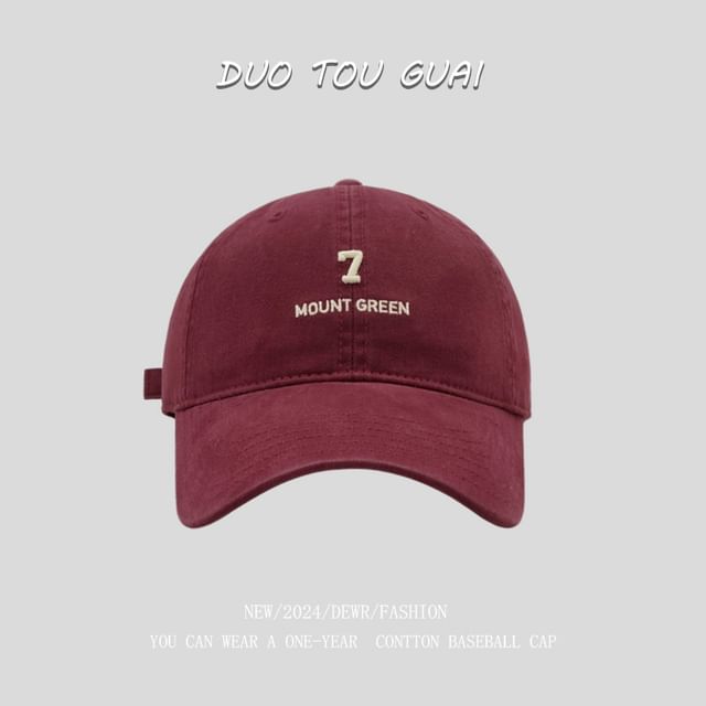 Embroidered Cap Baseball Number