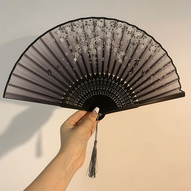 Print Hand Fan (Various Foldable Bamboo Designs)