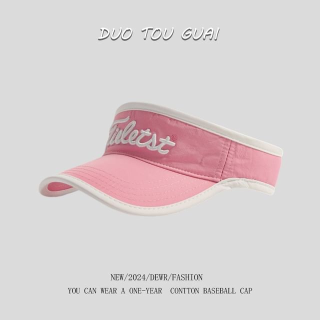 Visor Contrast Embroidered Sun Trim Lettering