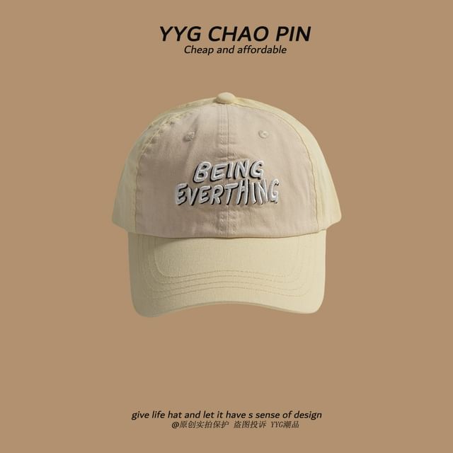 Tone Baseball Cap Lettering Two Embroidered