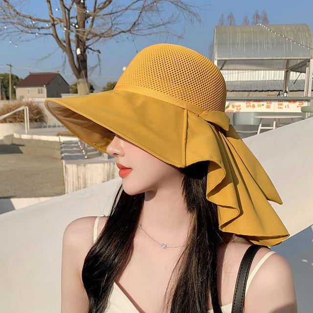 Hat Neck Bow with Sun Flap