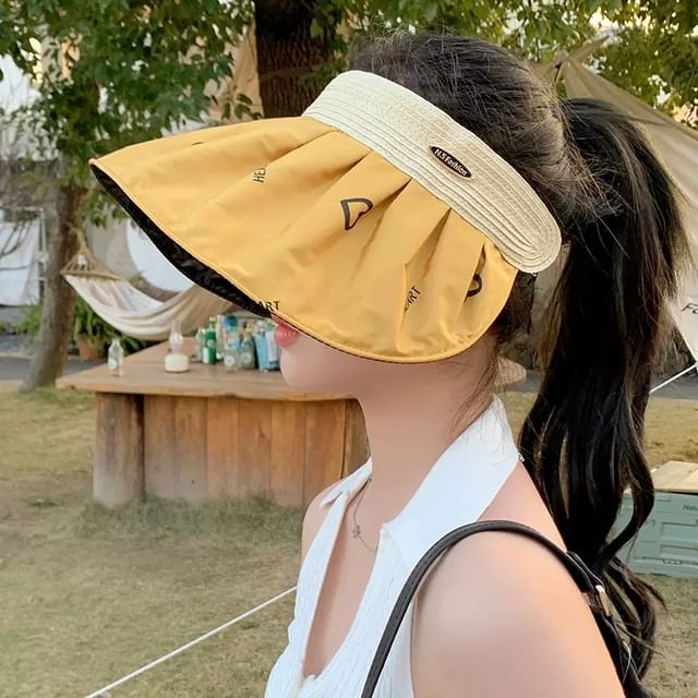 Wide Sun Heart Visor Brim Print