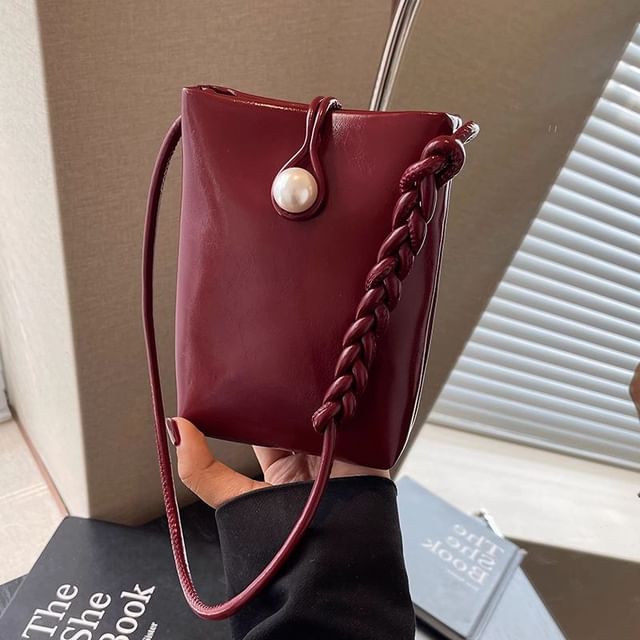 Crossbody Leather Faux Plain Bag