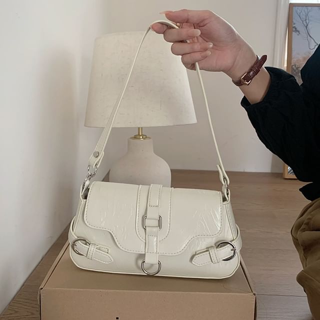 Shoulder Flap Buckled Bag