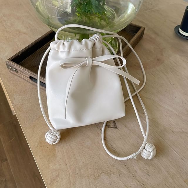 Drawstring Bag Bow Crossbody