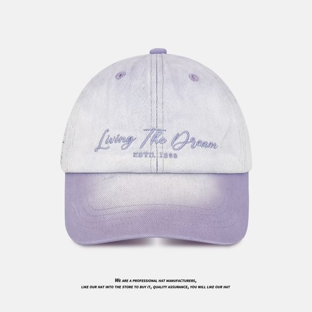 Embroidered Baseball Denim Cap Lettering