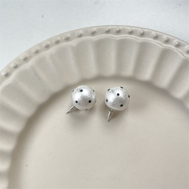 Drop Faux / Earring Stud Dotted Pearl